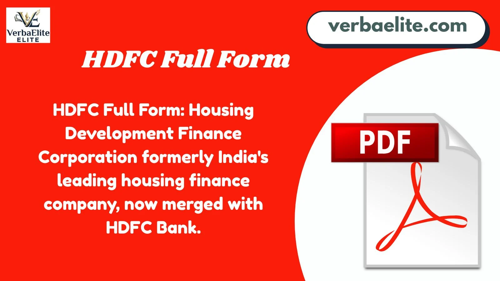 HDFC Full Form